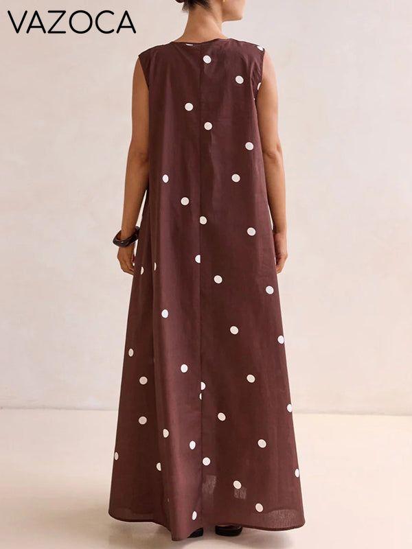 V-Neck Sleeveless Maxi Dress