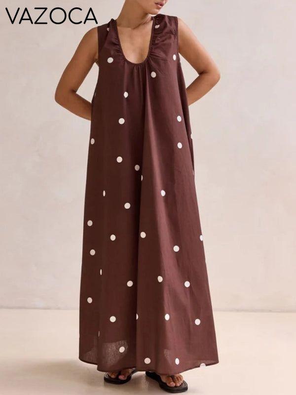 V-Neck Sleeveless Maxi Dress