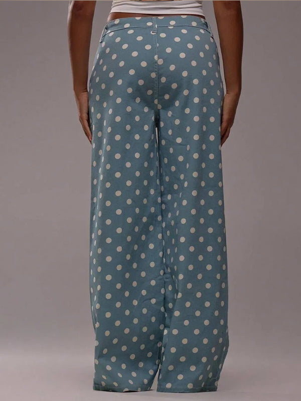 Dot Wide-Leg Jeans