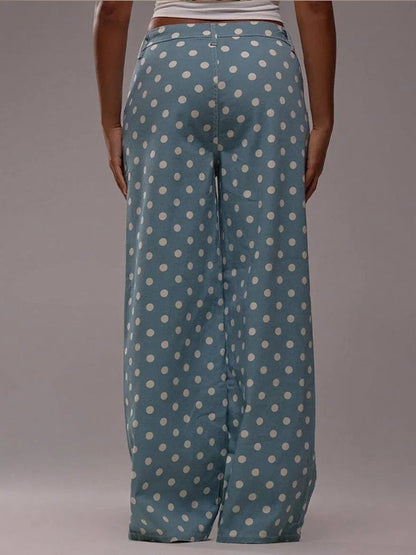 Dot Wide-Leg Jeans