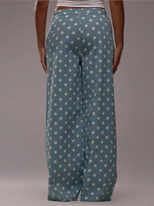 Dot Wide-Leg Jeans