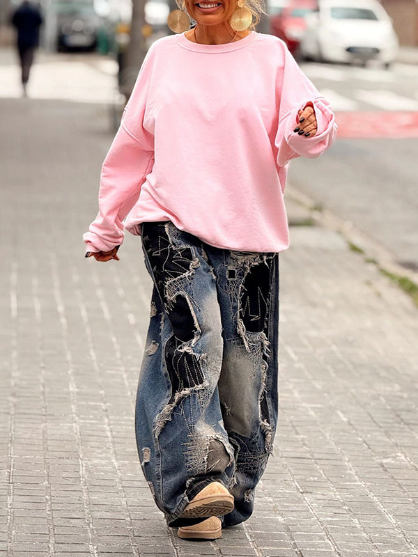Patchwork Wash Jeans