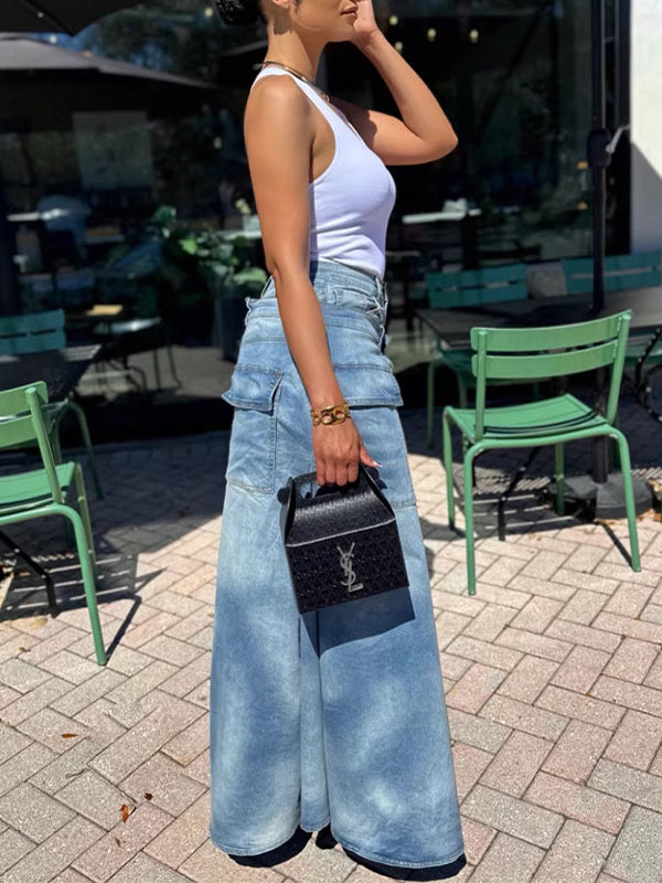 Double-Waist Overlap Jeans