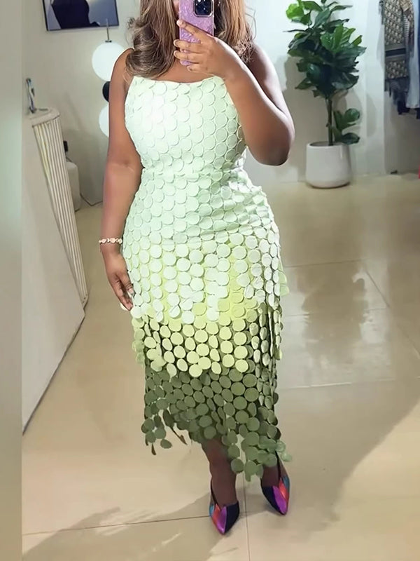 Ombre Fringe Cami Dress