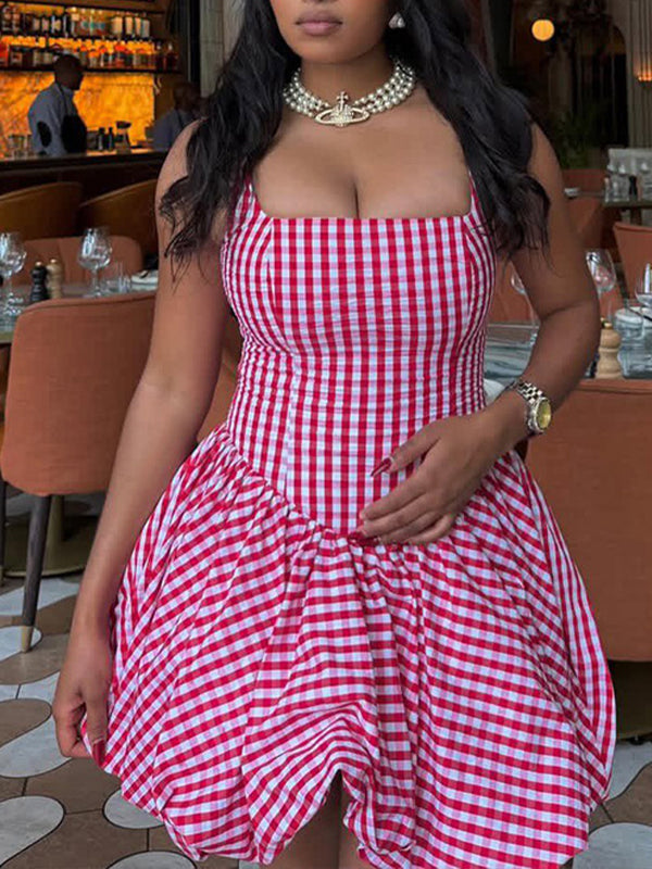 Vichy Plaid Sleeveless Dress