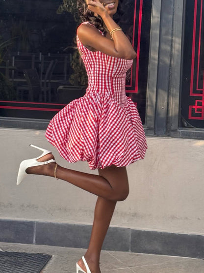 Vichy Plaid Sleeveless Dress