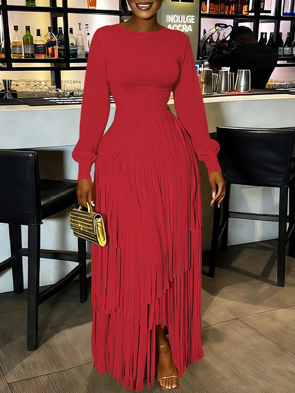Solid Fringe Maxi Dress