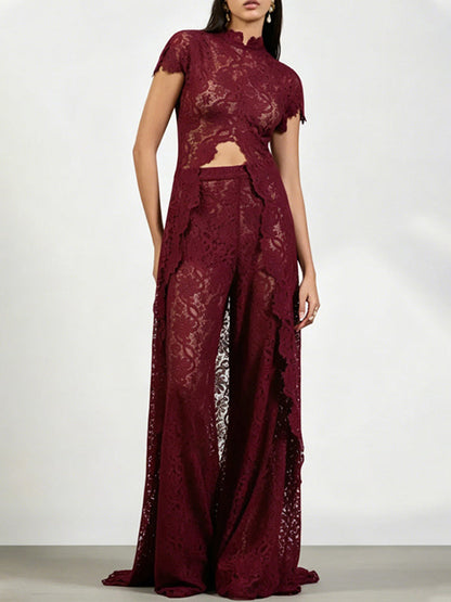 Lace Tunic Top & Pants Set