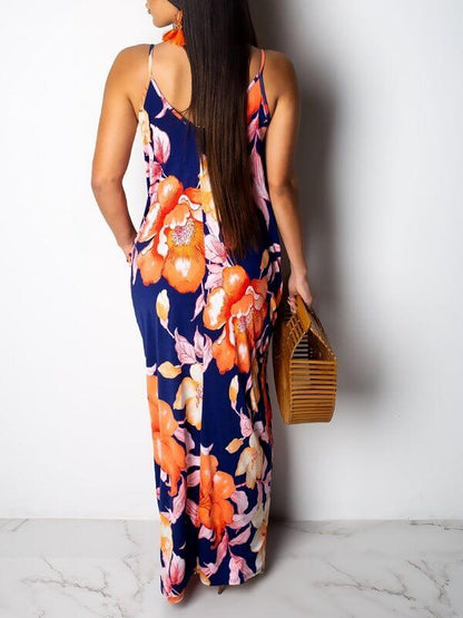 Morchique Leaf Print Cami Dress