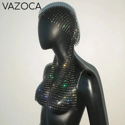 Glitter Rhinestone Headscarf