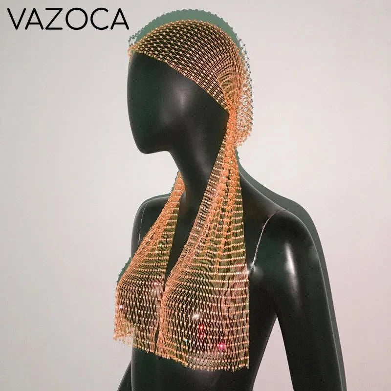 Glitter Rhinestone Headscarf