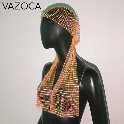 Glitter Rhinestone Headscarf