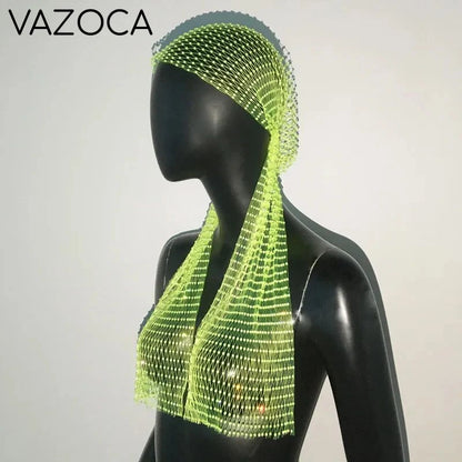 Glitter Rhinestone Headscarf