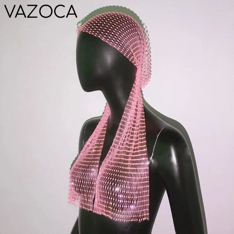 Glitter Rhinestone Headscarf