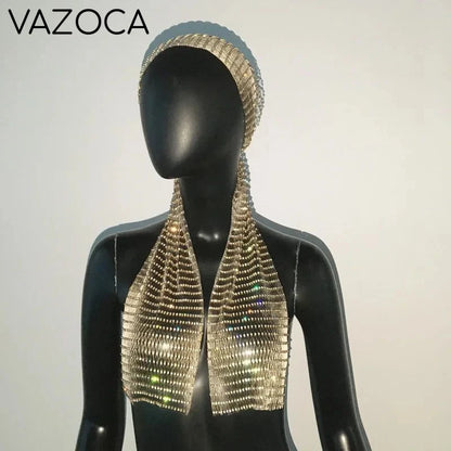 Glitter Rhinestone Headscarf