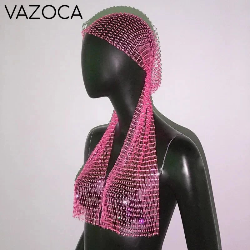Glitter Rhinestone Headscarf