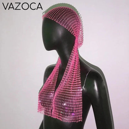 Glitter Rhinestone Headscarf