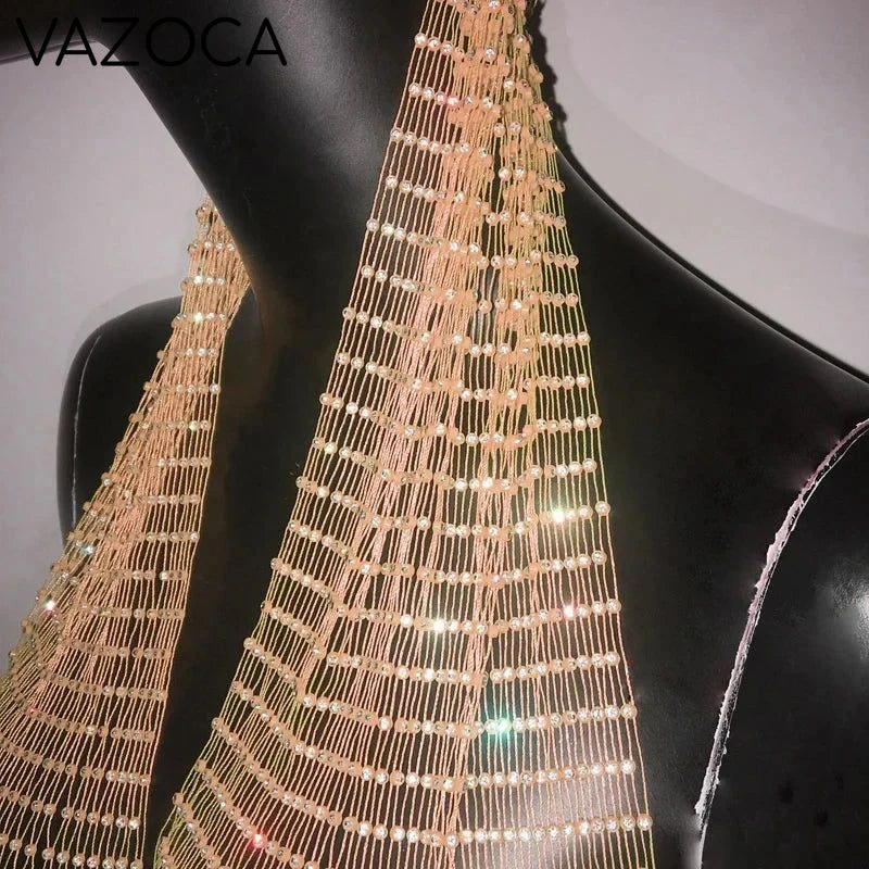 Glitter Rhinestone Headscarf