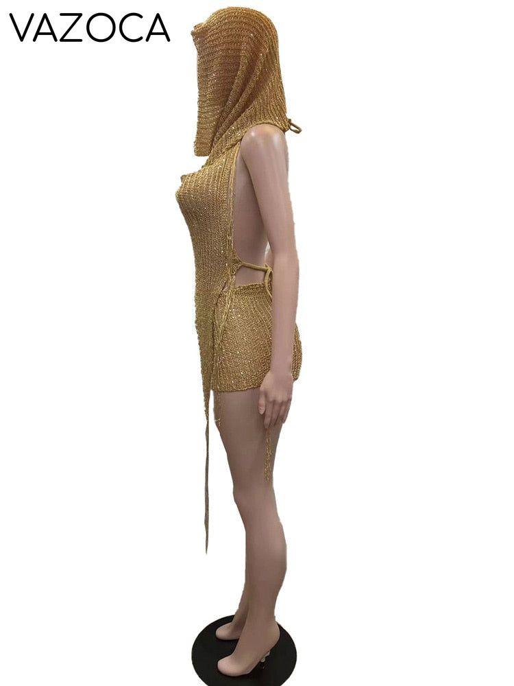 Glitter Sequins Crochet Short Set