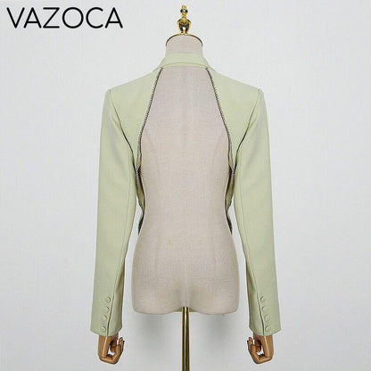 Gold Chain Blazer & Crystal Pants As shown 2