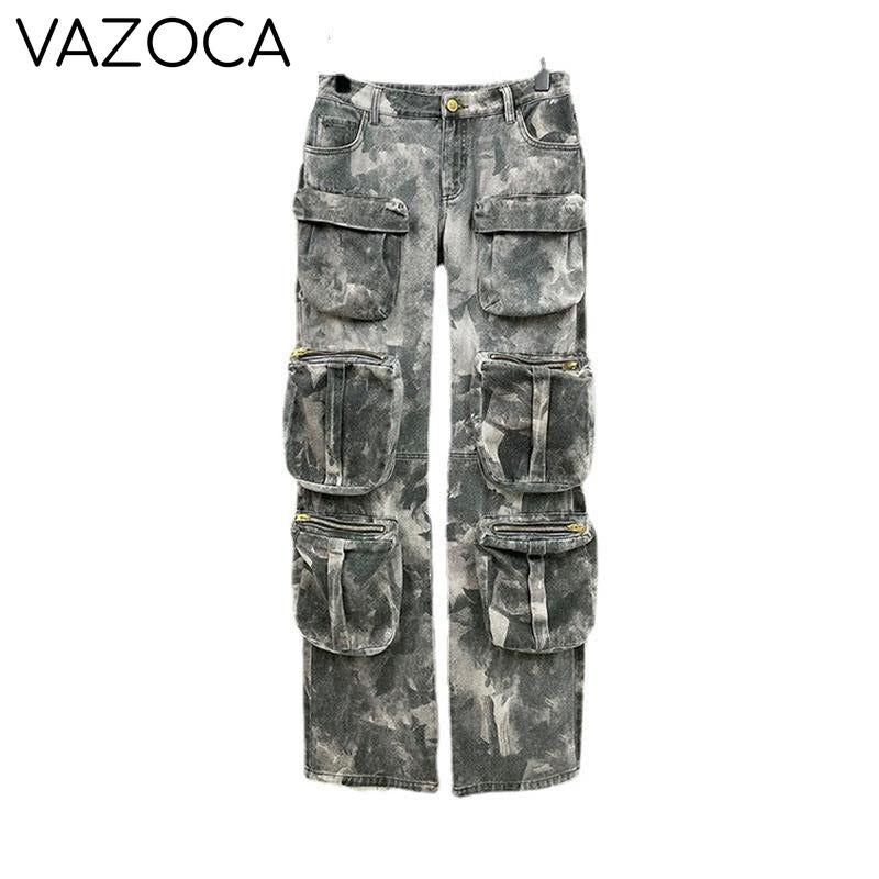 Grayish Multi Pockets Cargo Pants