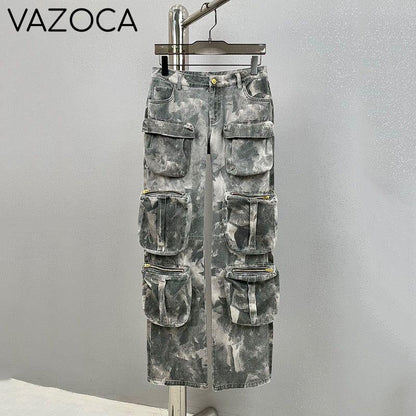 Grayish Multi Pockets Cargo Pants