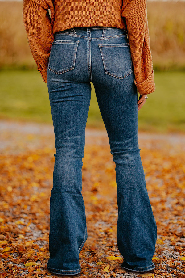 High-rise Panelled Flared Jeans