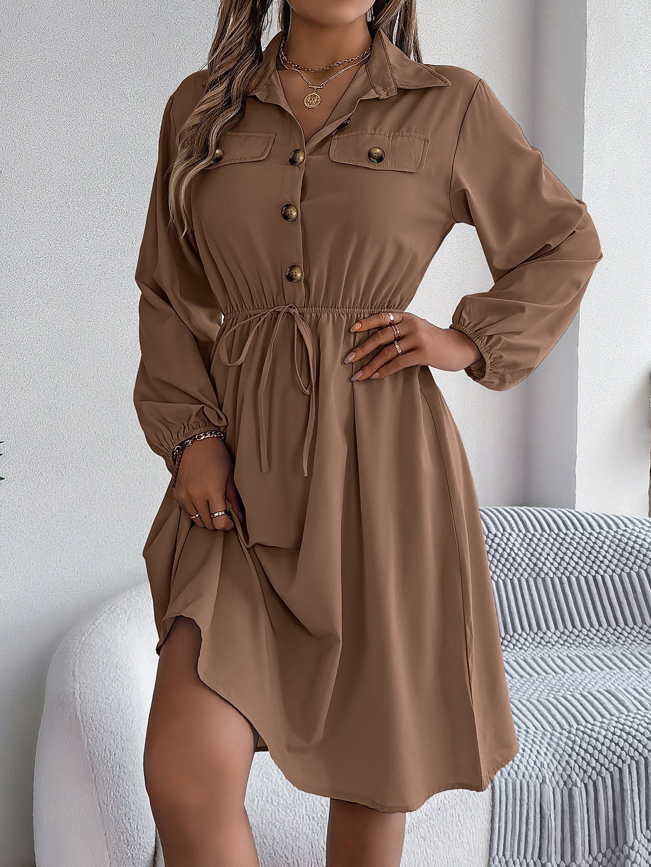 Women's Waisted Shirt Dresses