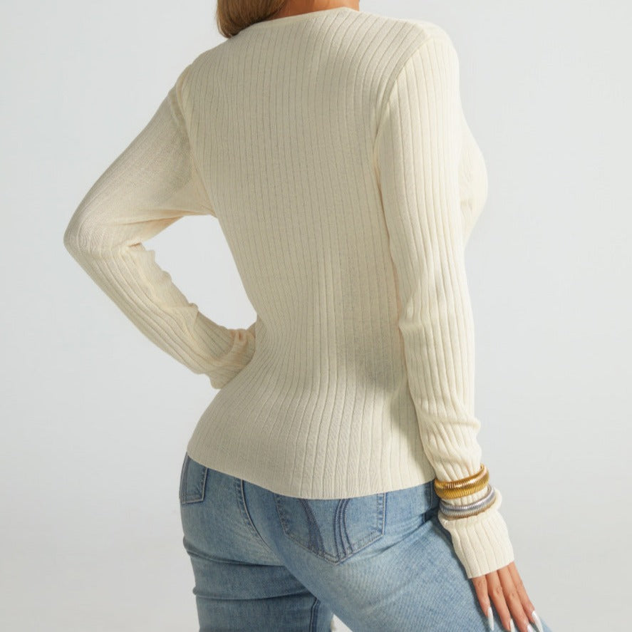 New Irregular Cross Sweater Blouse For Autumn And Winter