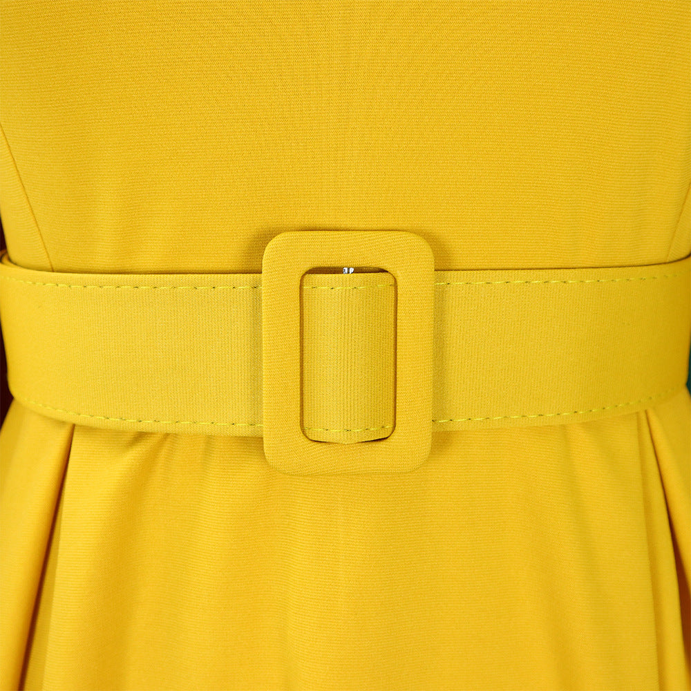 Elegant Swing Dress & Belt