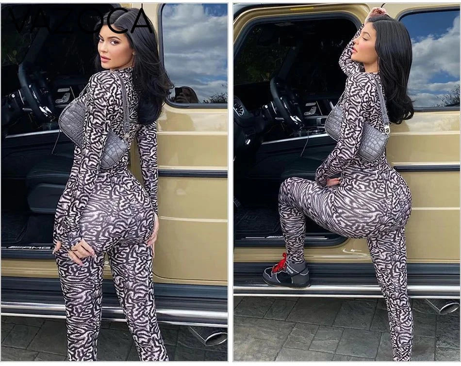 Kylie Zebra Print Jumpsuit