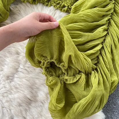 Chiffon Puff  Sleeve Top