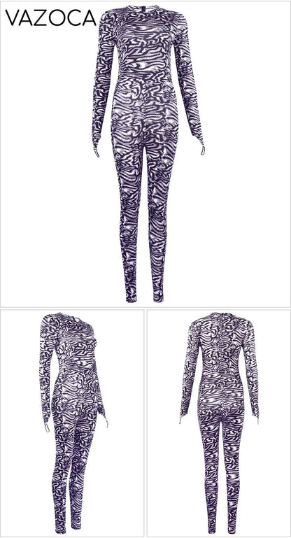 Kylie Zebra Print Jumpsuit