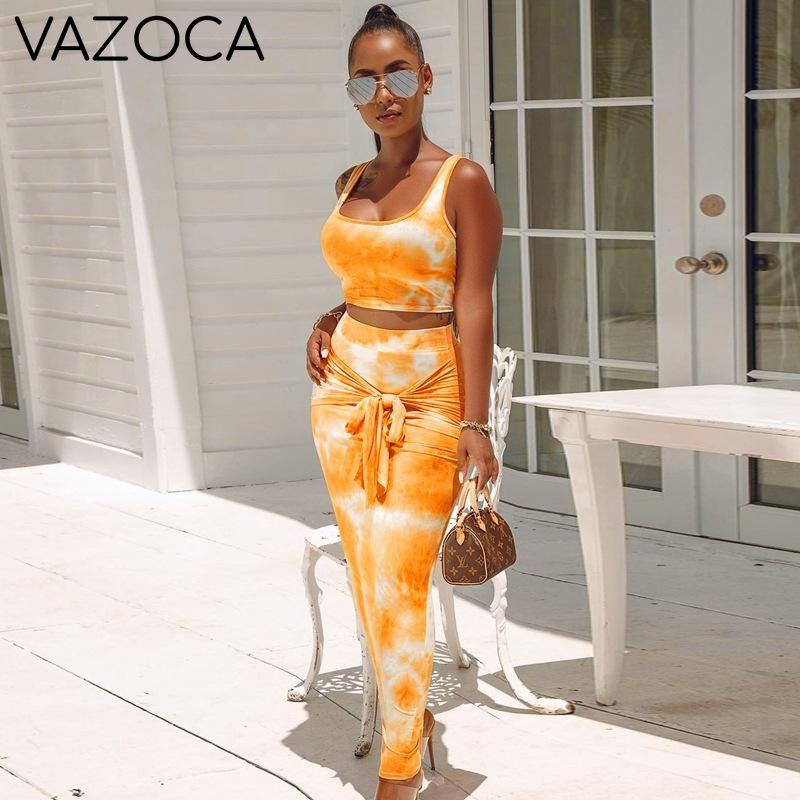 Summer Tie Dye High Waist Suit