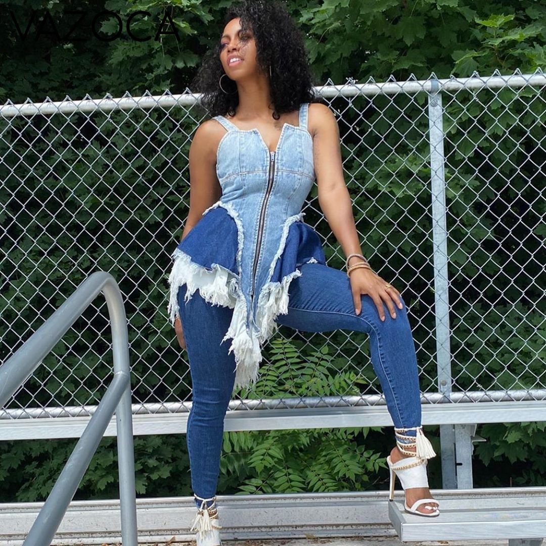 Hot Mama Denim Top