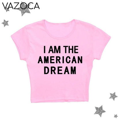 I Am The American Dream Crop Top
