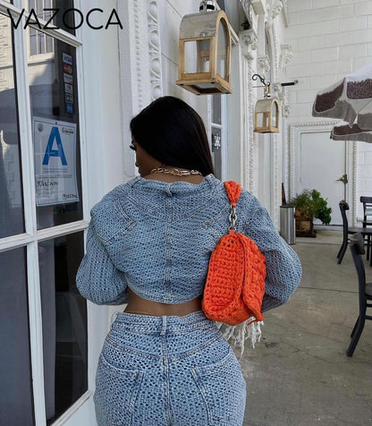 I Love Me Some Denim Pants Set