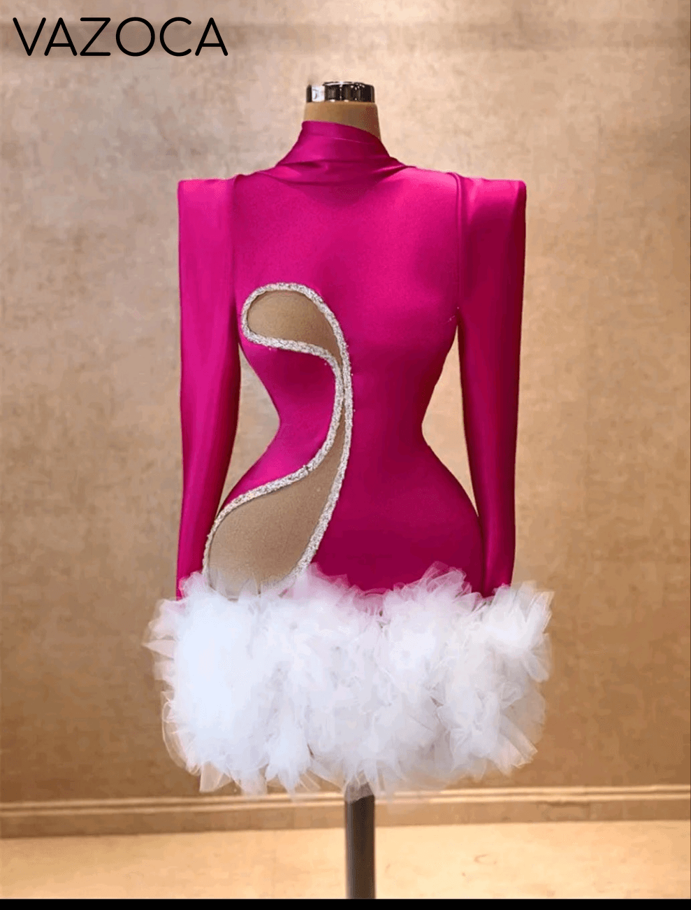 Embellished Rose Bandage Dress