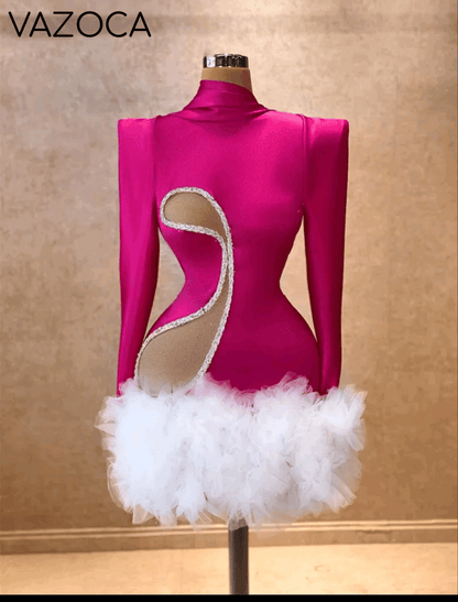 Embellished Rose Bandage Dress