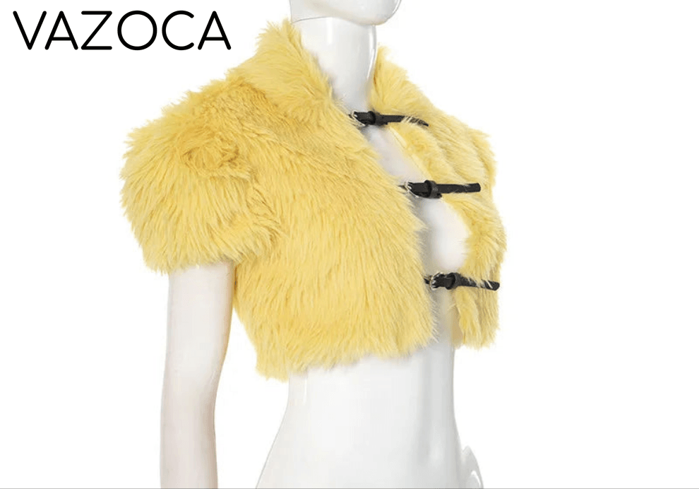 Fur Plush Cropped Jacket