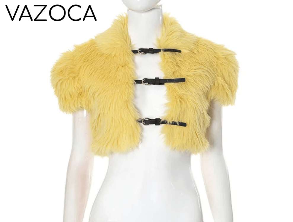 Fur Plush Cropped Jacket