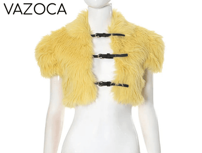 Fur Plush Cropped Jacket