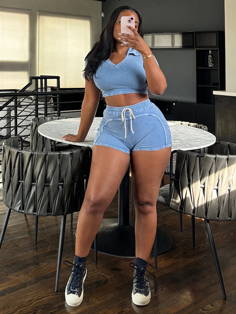 Mineral Crop Top & Short Set