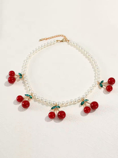 Cherry Pearl Necklace