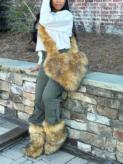 Faux Fur Shoulder Bag