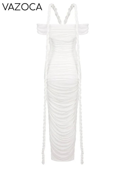 Iconic Braided Tassel Bodycon Dress