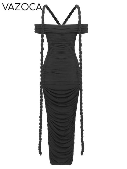 Iconic Braided Tassel Bodycon Dress