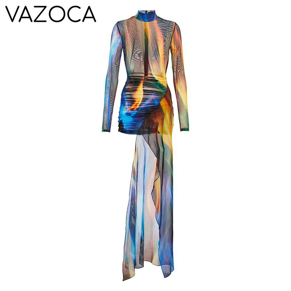 Irregular Ruched Maxi Dress