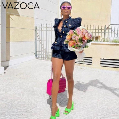 Jackey Blazer Jacket Short Set