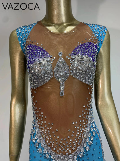 Jenn Sparkling Rhinestone Dress